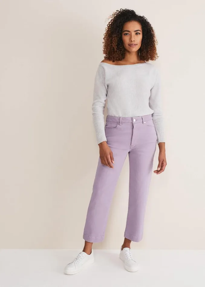 Phase Eight Trousers Ramona Straight Leg Jeans Lilac 8211 Women