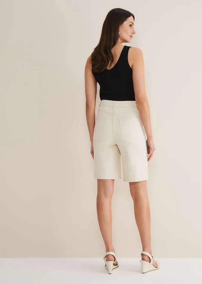 Phase Eight Trousers Telissa Denim Bermuda Shorts Neutral 8211 Women