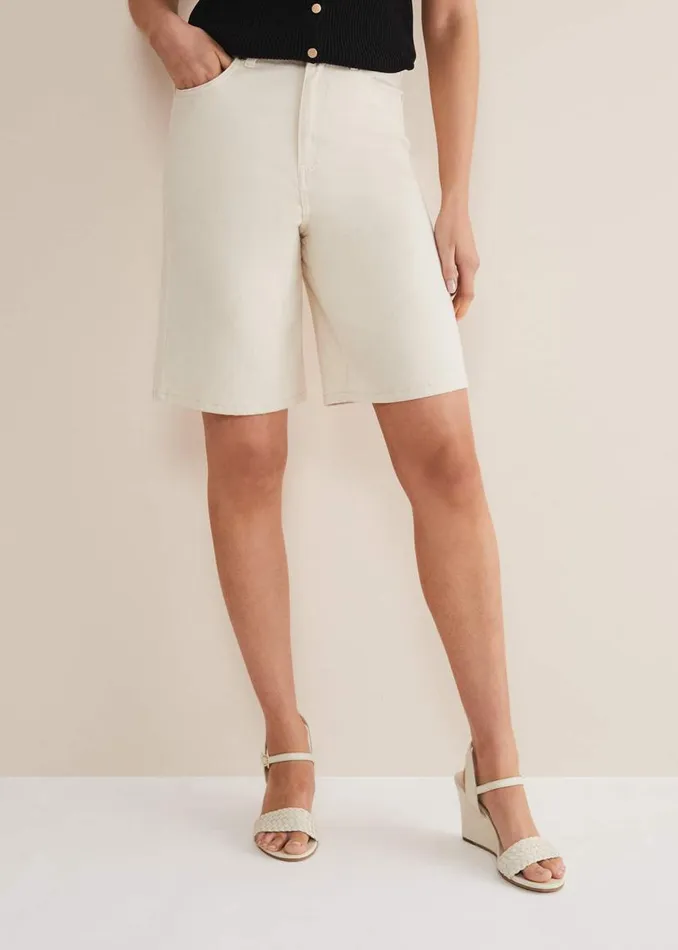 Phase Eight Trousers Telissa Denim Bermuda Shorts Neutral 8211 Women