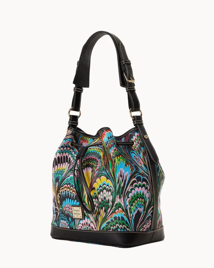 Plumes Drawstring Black Women Dooney and Bourke Shoulder Bags Plumes Drawstring Black Women Dooney and Bourke Shoulder Bags