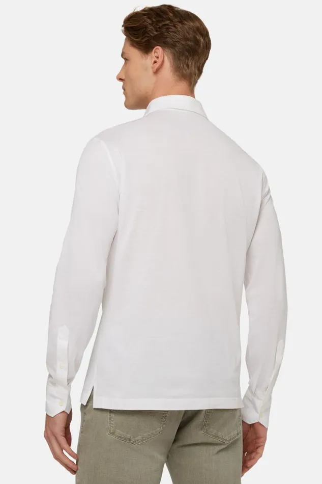 Polo Shirts Men Boggi Milano Slim Fit Polo Shirt In Filo Di Scozia Pique White Polo Shirts Men Boggi Milano Slim Fit Polo Shirt In Filo Di Scozia Pique White