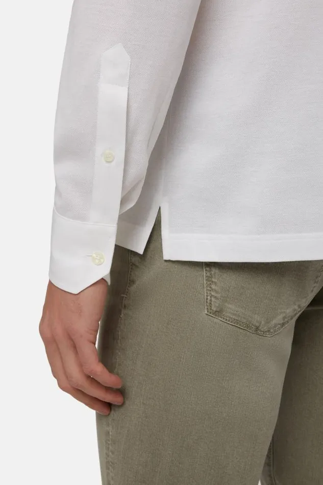 Polo Shirts Men Boggi Milano Slim Fit Polo Shirt In Filo Di Scozia Pique White Polo Shirts Men Boggi Milano Slim Fit Polo Shirt In Filo Di Scozia Pique White
