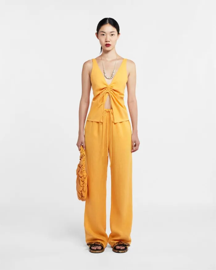 Polyka Orange Women Nanushka Pants Polyka Orange Women Nanushka Pants