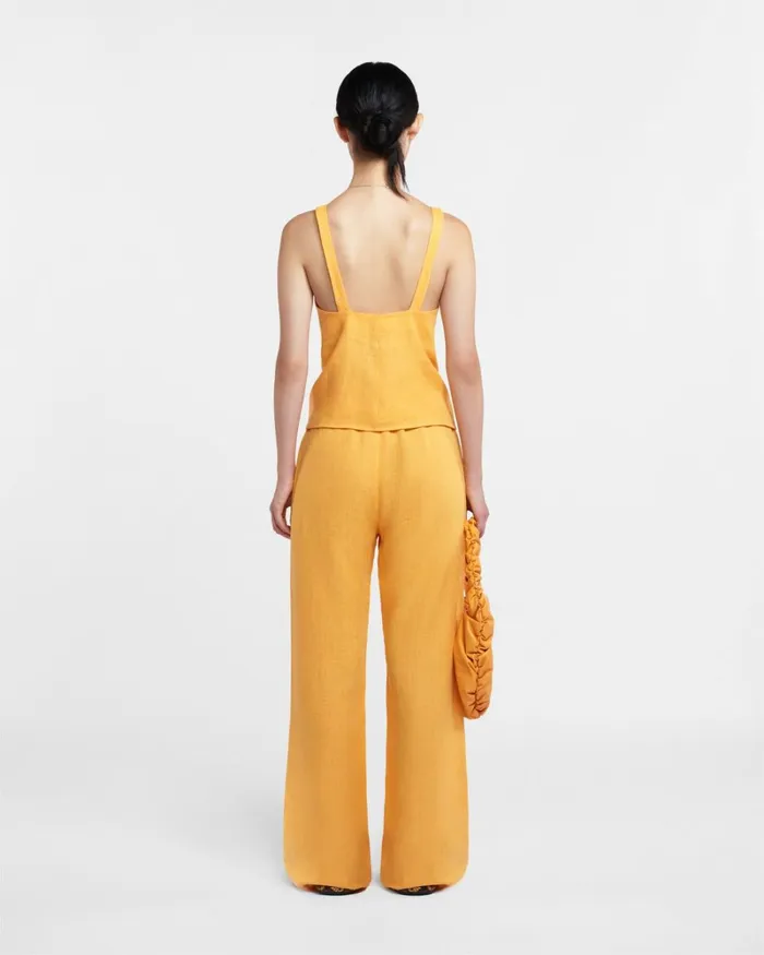 Polyka Orange Women Nanushka Pants Polyka Orange Women Nanushka Pants