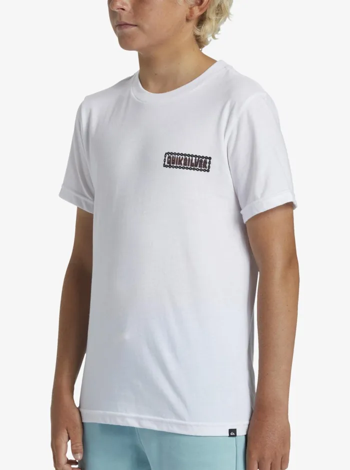 Quiksilver 816 Marooned TShirt White Boys Tees Quiksilver 816 Marooned TShirt White Boys Tees