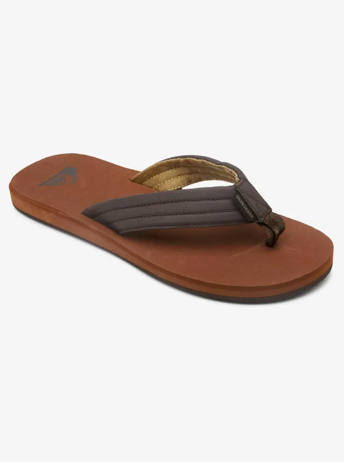 Quiksilver Carving Tropics Sandals Brownbrownbrown Mens Sandals
