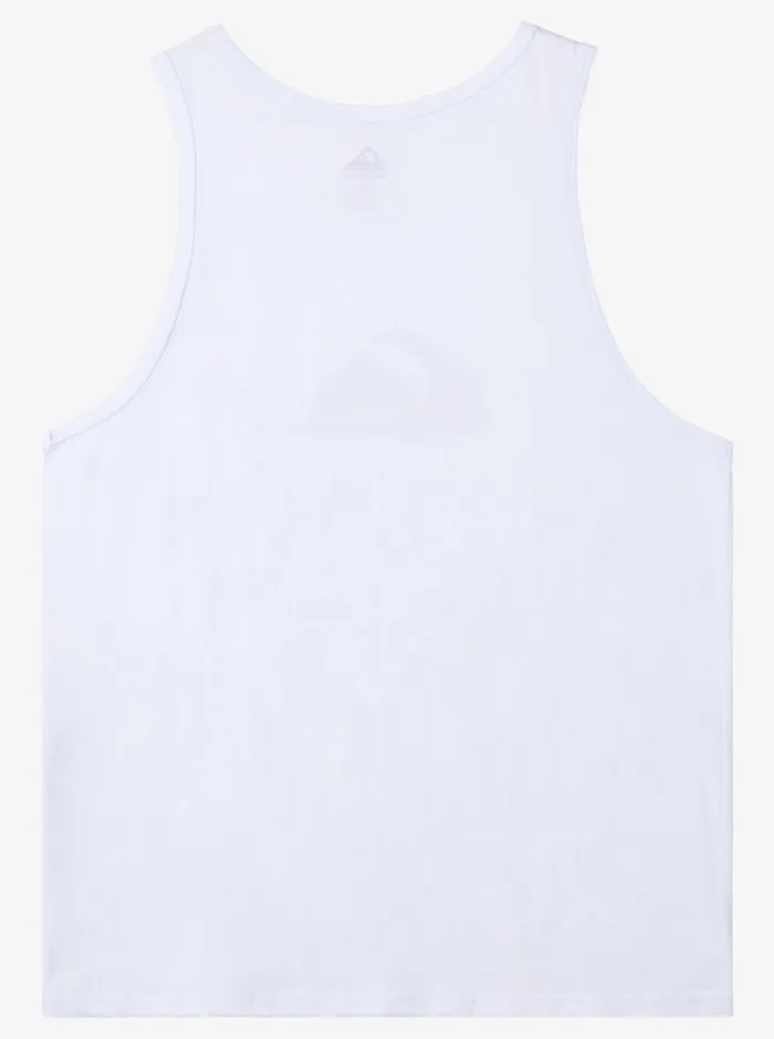 Quiksilver Comp Logo Tank Top White Mens Tees Quiksilver Comp Logo Tank Top White Mens Tees