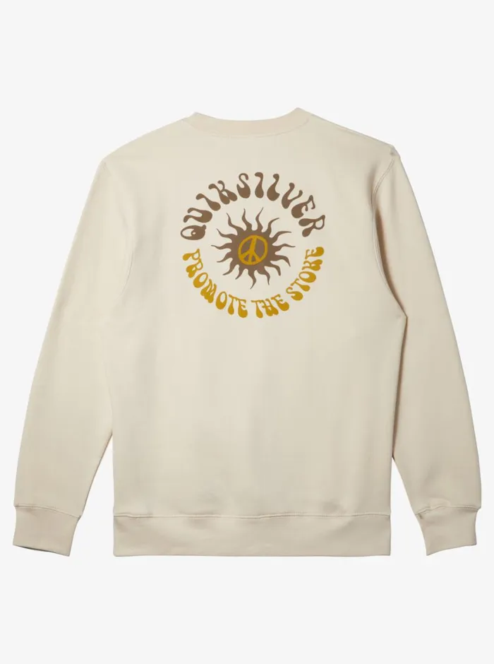 Quiksilver E Peace Out Crew Neck Sweatshirt Birch Mens Sweatshirts and Hoodies Quiksilver E Peace Out Crew Neck Sweatshirt Birch Mens Sweatshirts and Hoodies