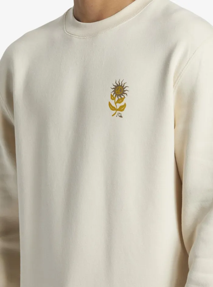 Quiksilver E Peace Out Crew Neck Sweatshirt Birch Mens Sweatshirts and Hoodies Quiksilver E Peace Out Crew Neck Sweatshirt Birch Mens Sweatshirts and Hoodies