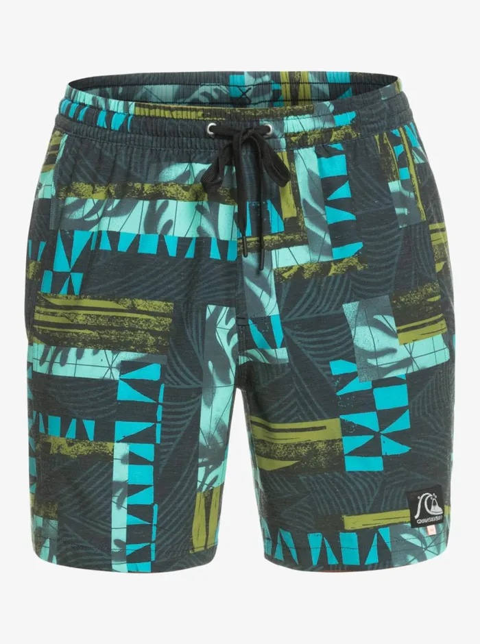 Quiksilver Gregg Kaplan OG Arch Blank Canvas Vl 17034 Volleys Black Mens Elastic Waist Quiksilver Gregg Kaplan OG Arch Blank Canvas Vl 17034 Volleys Black Mens Elastic Waist