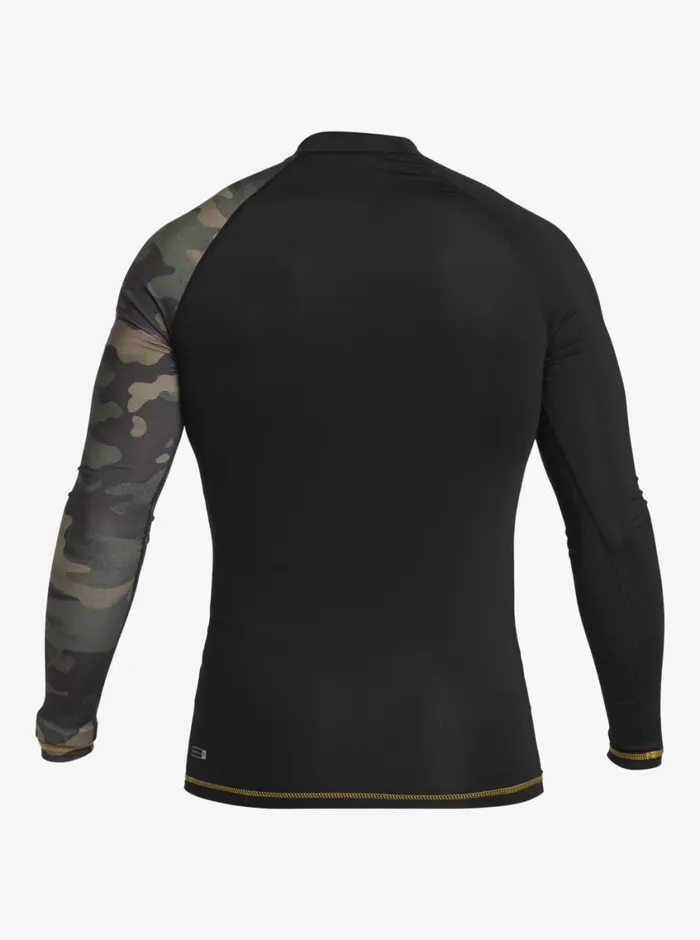 Quiksilver Hi Island Rush Long Sleeve UPF 50 Rashguard Black Mens Rashguards Quiksilver Hi Island Rush Long Sleeve UPF 50 Rashguard Black Mens Rashguards