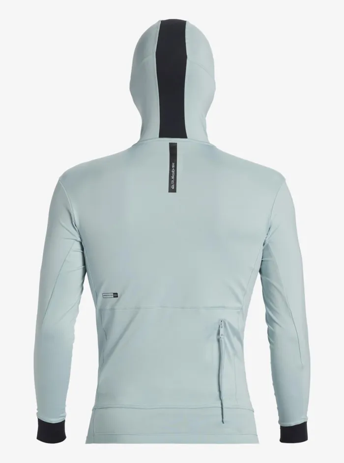 Quiksilver Highline UPF50 Hood Long Sleeve Surf Tee Cloud Blue Mens Rashguards Quiksilver Highline UPF50 Hood Long Sleeve Surf Tee Cloud Blue Mens Rashguards