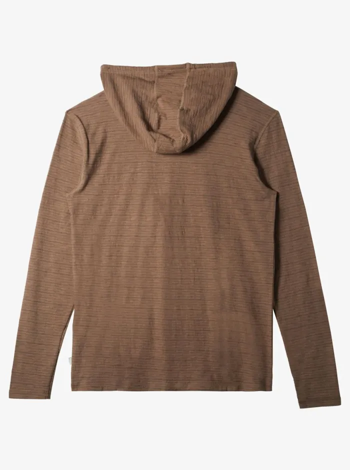 Quiksilver Kentin Long Sleeves Hooded TShirt Kentin Fossil Mens Tees Quiksilver Kentin Long Sleeves Hooded TShirt Kentin Fossil Mens Tees