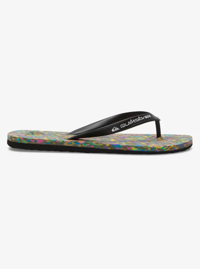 Quiksilver Molokai Recycled FlipFlops Blackblueblack Mens Sandals Quiksilver Molokai Recycled FlipFlops Blackblueblack Mens Sandals