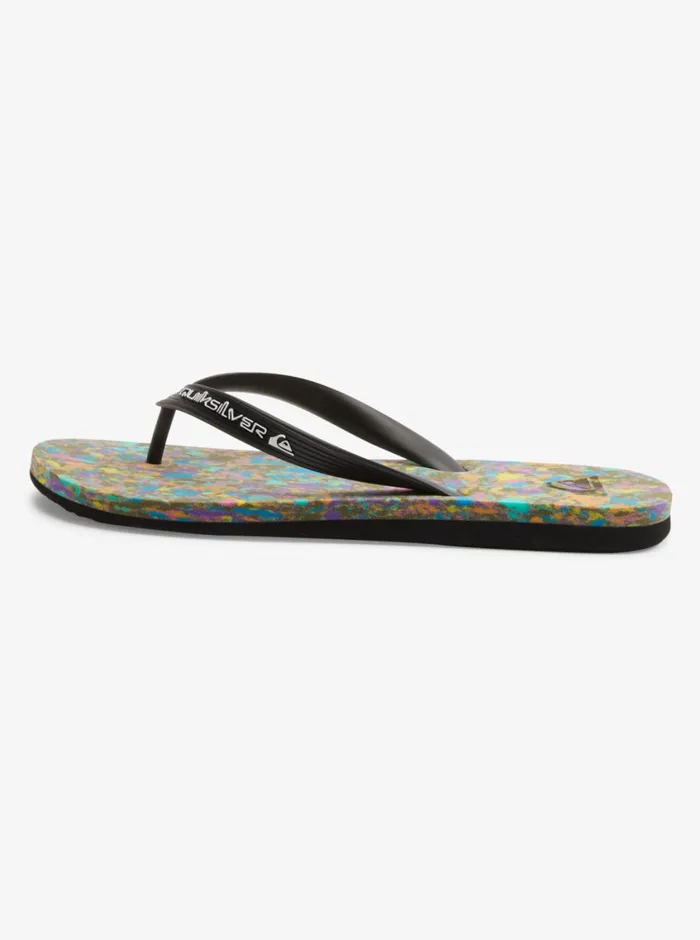 Quiksilver Molokai Recycled FlipFlops Blackblueblack Mens Sandals Quiksilver Molokai Recycled FlipFlops Blackblueblack Mens Sandals