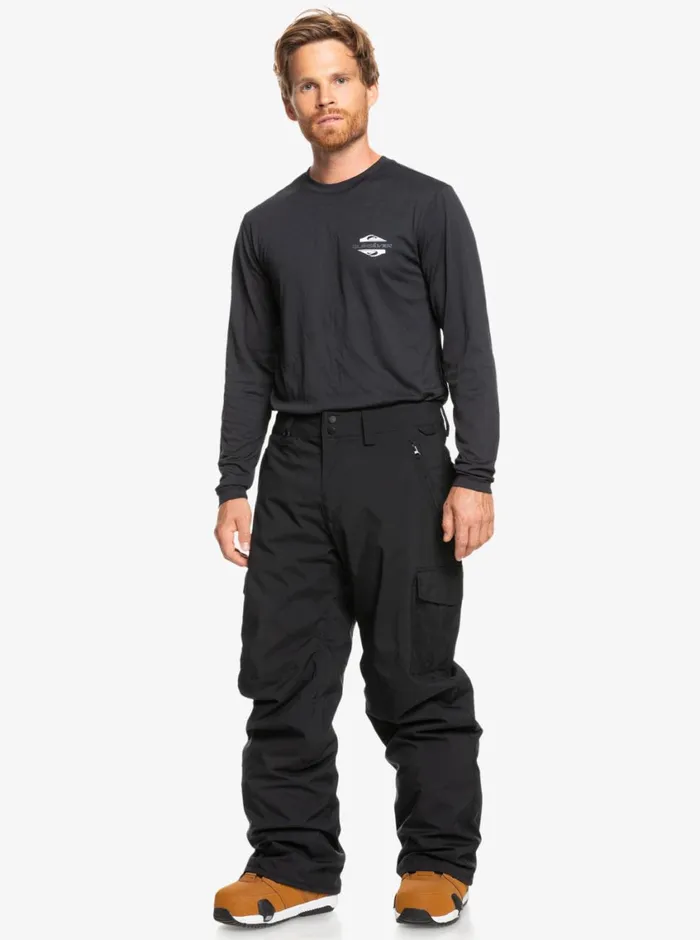 Quiksilver Porter Insulated Black Snow Pants True Black Mens Snow Pants Quiksilver Porter Insulated Black Snow Pants True Black Mens Snow Pants