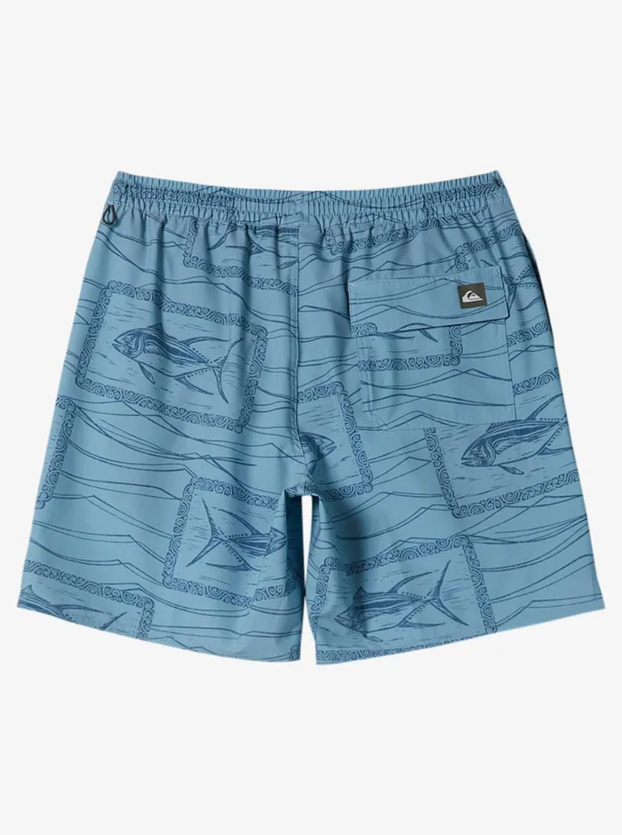 Quiksilver Reef Point Volley 17034 Elastic Waist Shorts Reef Point Dusk Blue MensWaterman Elastic Waist Quiksilver Reef Point Volley 17034 Elastic Waist Shorts Reef Point Dusk Blue MensWaterman Elastic Waist