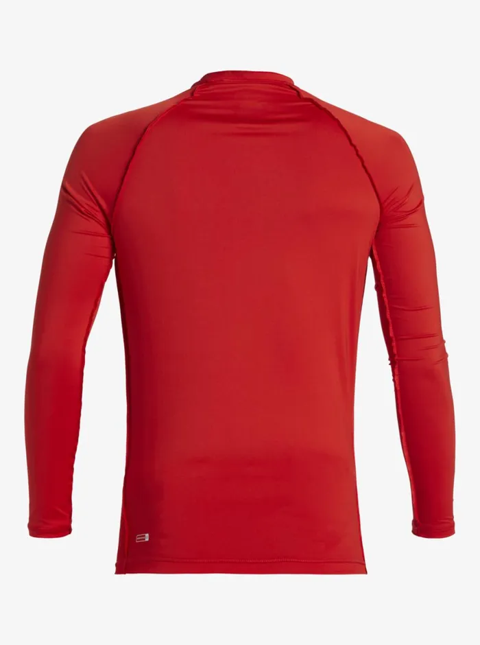 Quiksilver Saturn UPF50 Long Sleeve Surf Tee High Risk Red Mens Rashguards Quiksilver Saturn UPF50 Long Sleeve Surf Tee High Risk Red Mens Rashguards