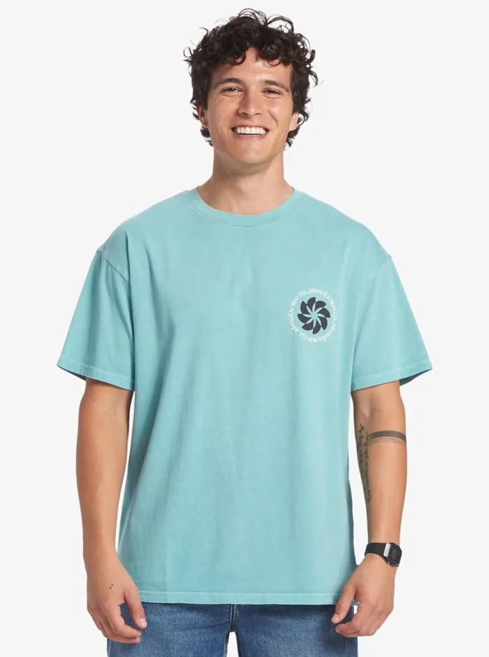 Quiksilver Tipping Sunsets TShirt Reef Waters Mens Tees Quiksilver Tipping Sunsets TShirt Reef Waters Mens Tees