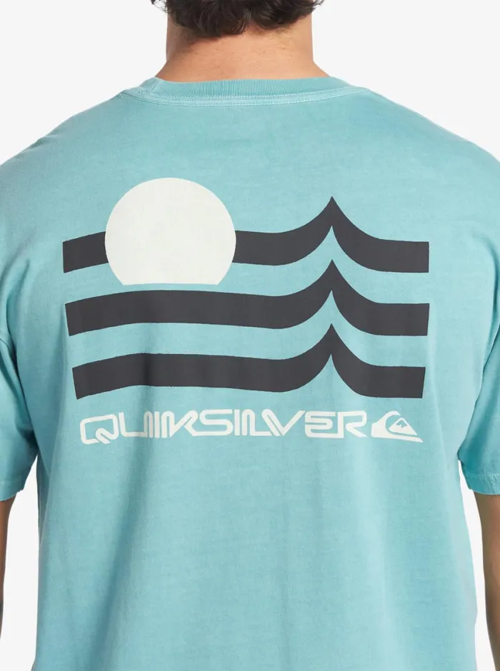 Quiksilver Tipping Sunsets TShirt Reef Waters Mens Tees Quiksilver Tipping Sunsets TShirt Reef Waters Mens Tees