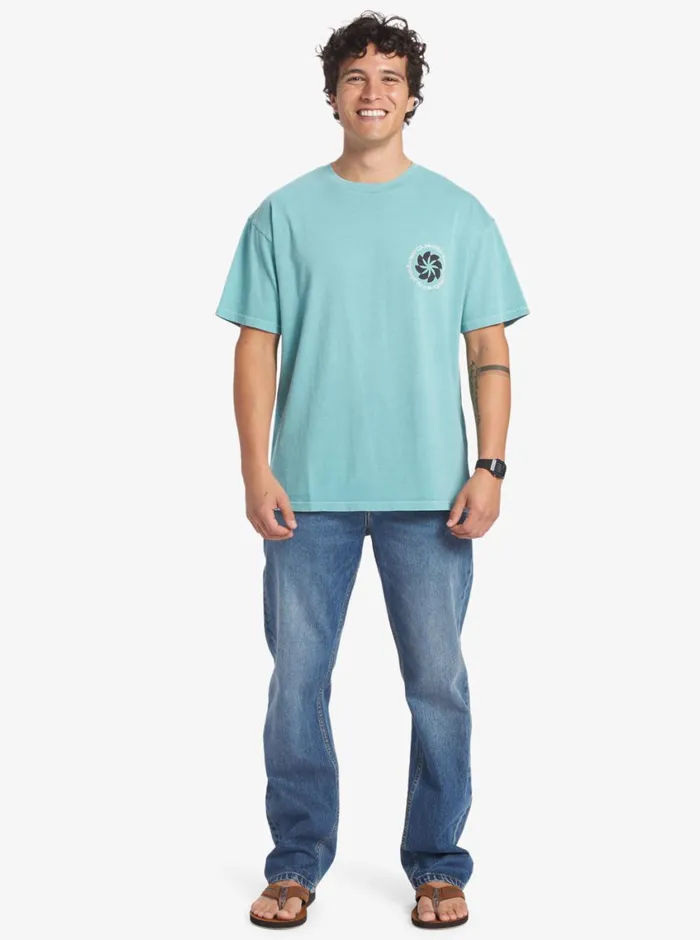 Quiksilver Tipping Sunsets TShirt Reef Waters Mens Tees Quiksilver Tipping Sunsets TShirt Reef Waters Mens Tees