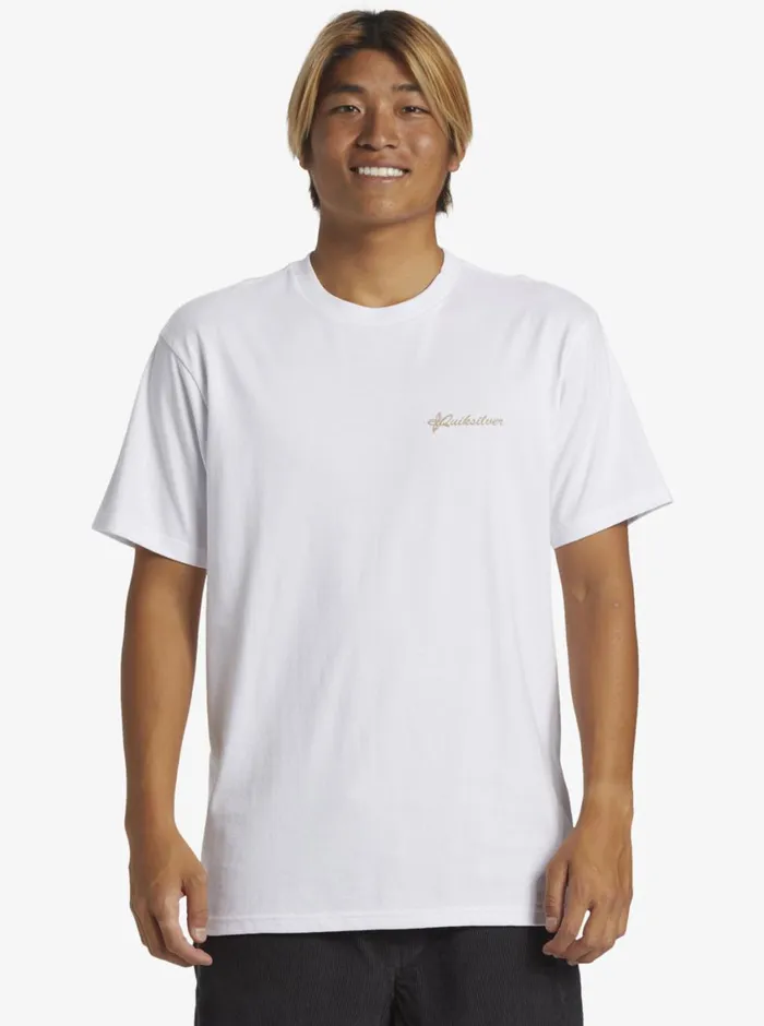 Quiksilver Tropical Horizon TShirt White Mens Tees Quiksilver Tropical Horizon TShirt White Mens Tees