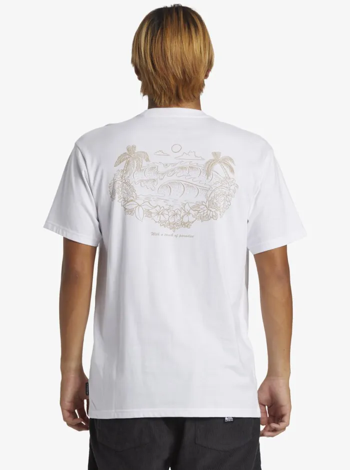 Quiksilver Tropical Horizon TShirt White Mens Tees Quiksilver Tropical Horizon TShirt White Mens Tees