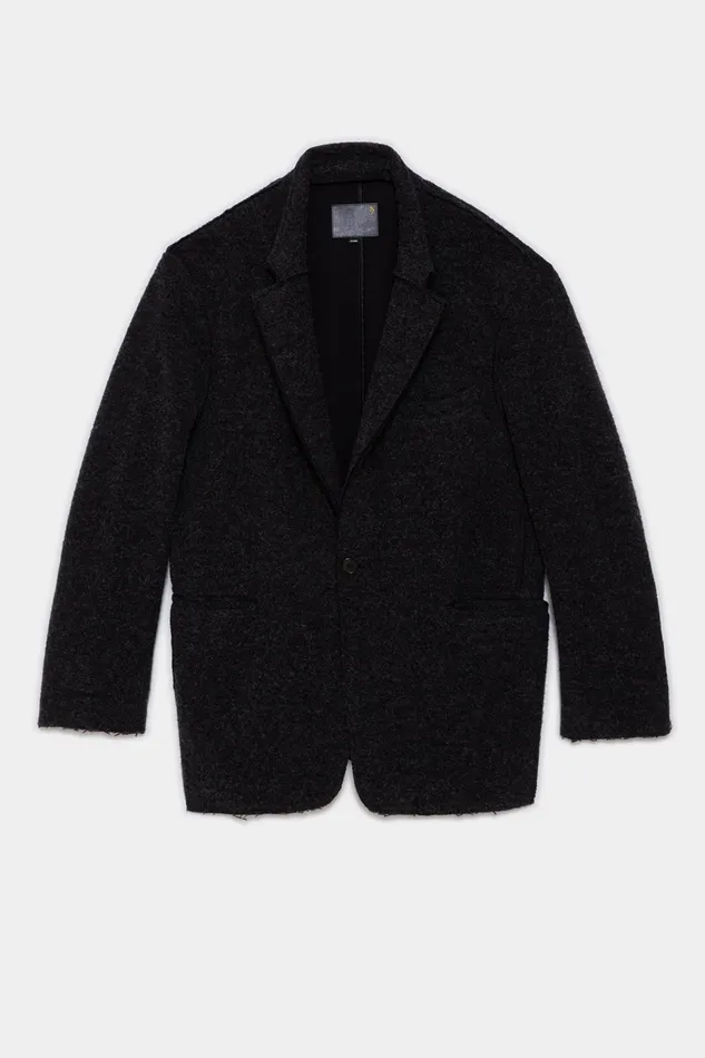 R13 Jackets and Coats Women Raw Cut Ragged Blazer 8211 Dark Grey