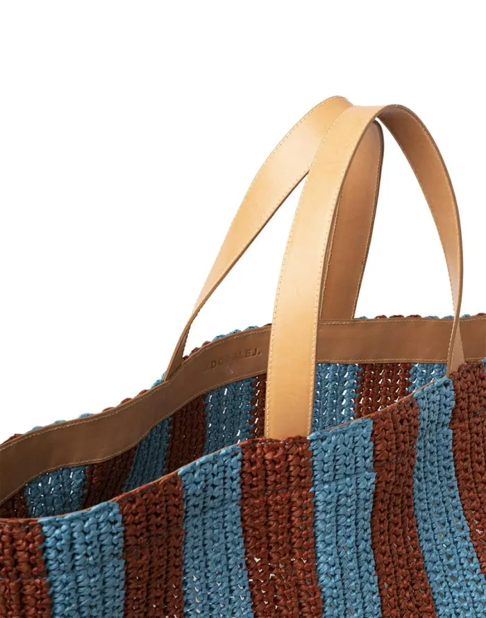Ready To Wear Bags and Pochettes La Double J Riviera Tote Bicolore Turchese Ready To Wear Bags and Pochettes La Double J Riviera Tote Bicolore Turchese