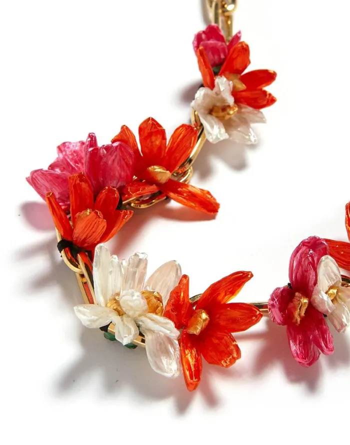 Ready To Wear Jewelry La Double J Flora Necklace Multicolor Rosaaranciobianco Ready To Wear Jewelry La Double J Flora Necklace Multicolor Rosaaranciobianco