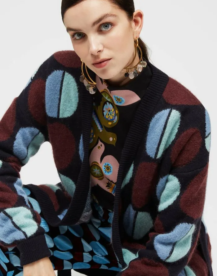 Ready To Wear Knitwear La Double J Bowling Cardigan Sfere Blu Ready To Wear Knitwear La Double J Bowling Cardigan Sfere Blu
