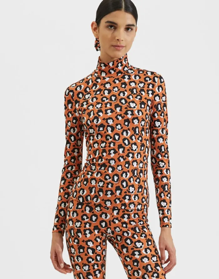 Ready To Wear Loungewear La Double J Turtleneck Lady Leopard
