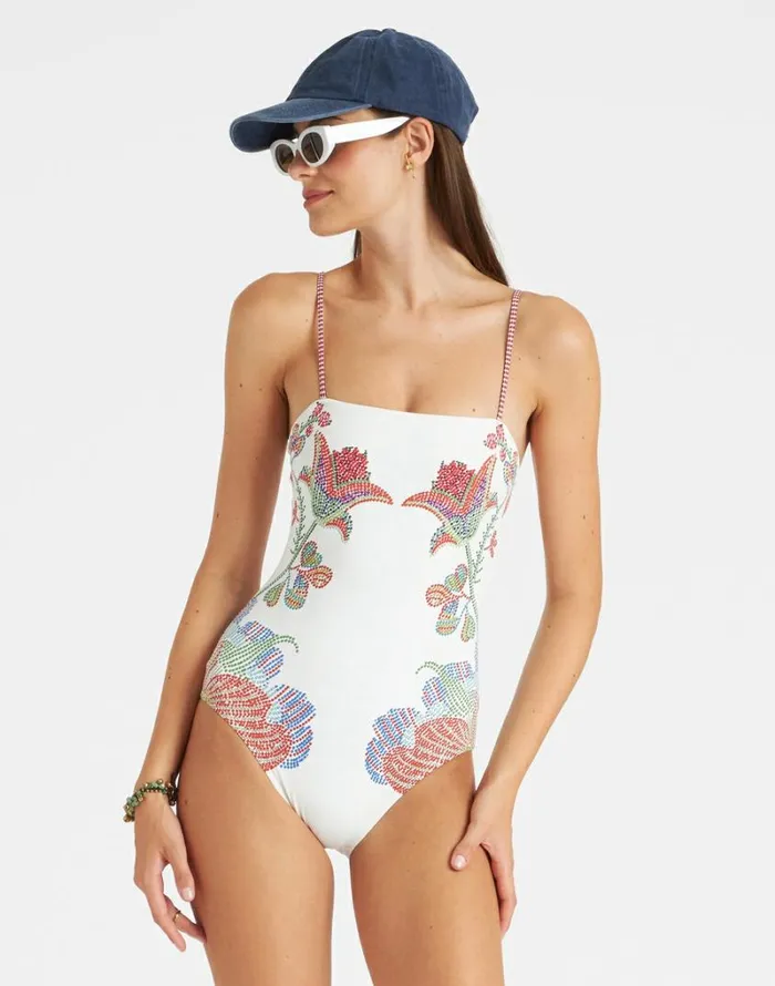 Ready To Wear Swimwear La Double J Elle Swimsuit Grenadilla Place Off White