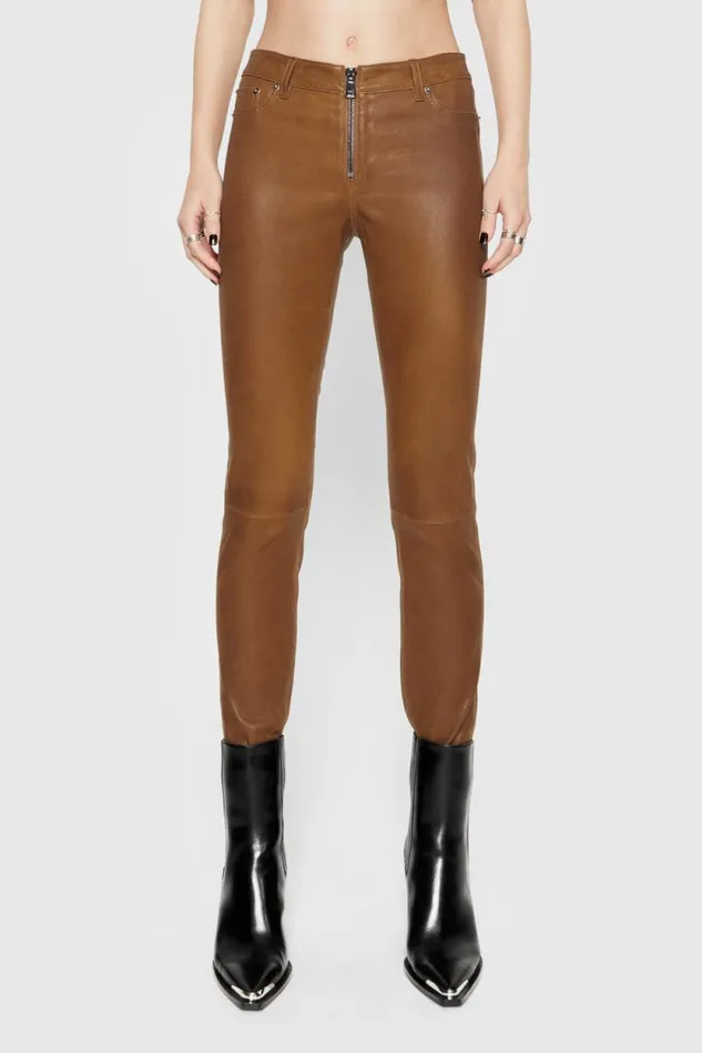 Rebecca Minkoff Bottoms Ziggy Leather Pant Rocher 8211 Clothing Rebecca Minkoff Bottoms Ziggy Leather Pant Rocher 8211 Clothing