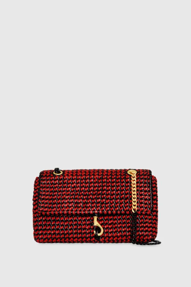 Rebecca Minkoff Crossbody Bags Edie Woven Medium Crossbody Blackchili Red 8211 Handbags Rebecca Minkoff Crossbody Bags Edie Woven Medium Crossbody Blackchili Red 8211 Handbags