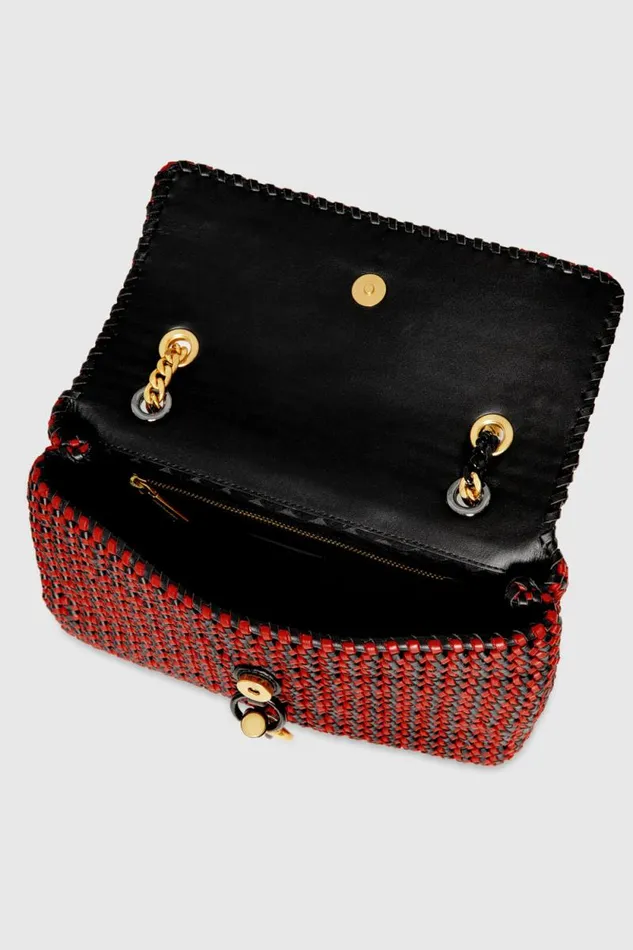 Rebecca Minkoff Crossbody Bags Edie Woven Medium Crossbody Blackchili Red 8211 Handbags Rebecca Minkoff Crossbody Bags Edie Woven Medium Crossbody Blackchili Red 8211 Handbags
