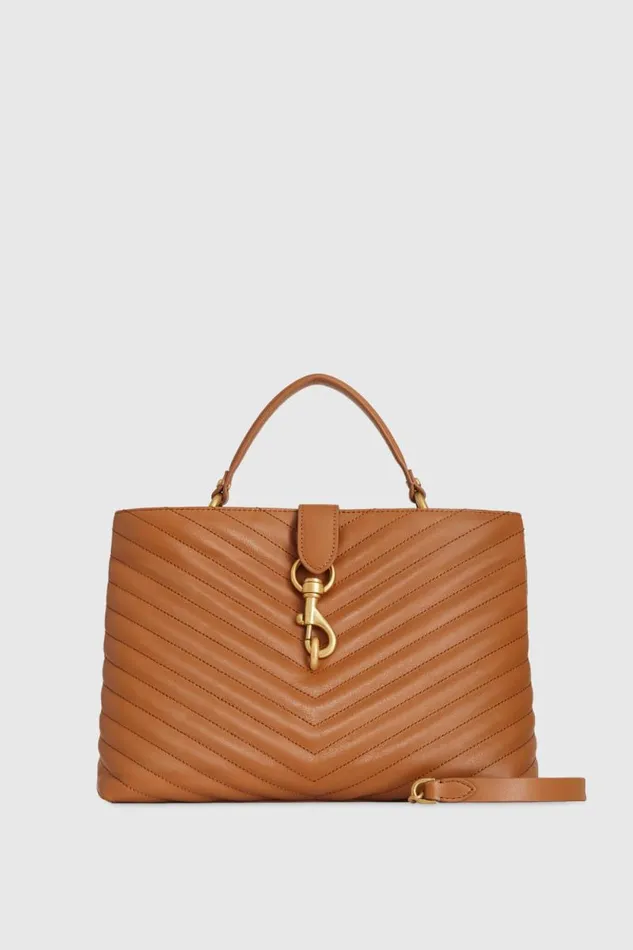 Rebecca Minkoff Top Handle Bags Edie Large Top Handle Satchel Caramello 8211 Handbags Rebecca Minkoff Top Handle Bags Edie Large Top Handle Satchel Caramello 8211 Handbags