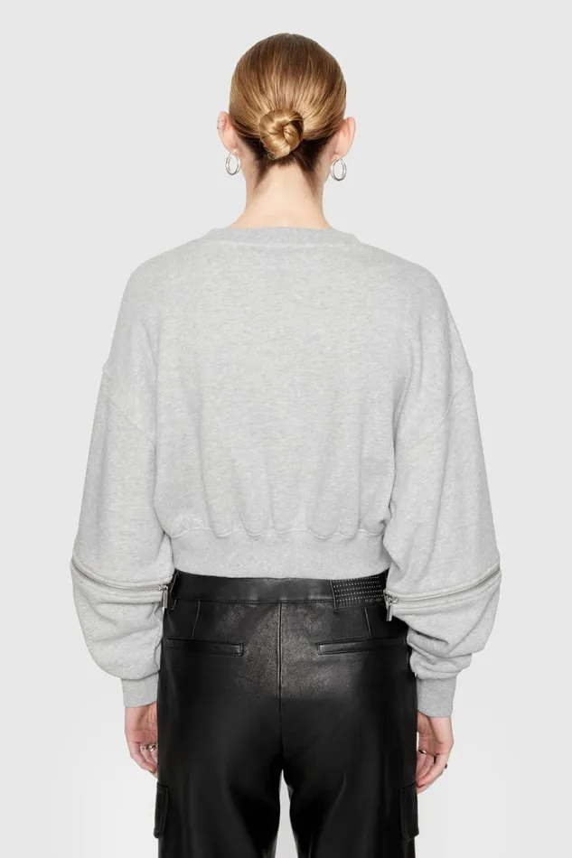 Rebecca Minkoff Tops Annie Zip Sleeve Sweatshirt Heather Grey 8211 Clothing Rebecca Minkoff Tops Annie Zip Sleeve Sweatshirt Heather Grey 8211 Clothing