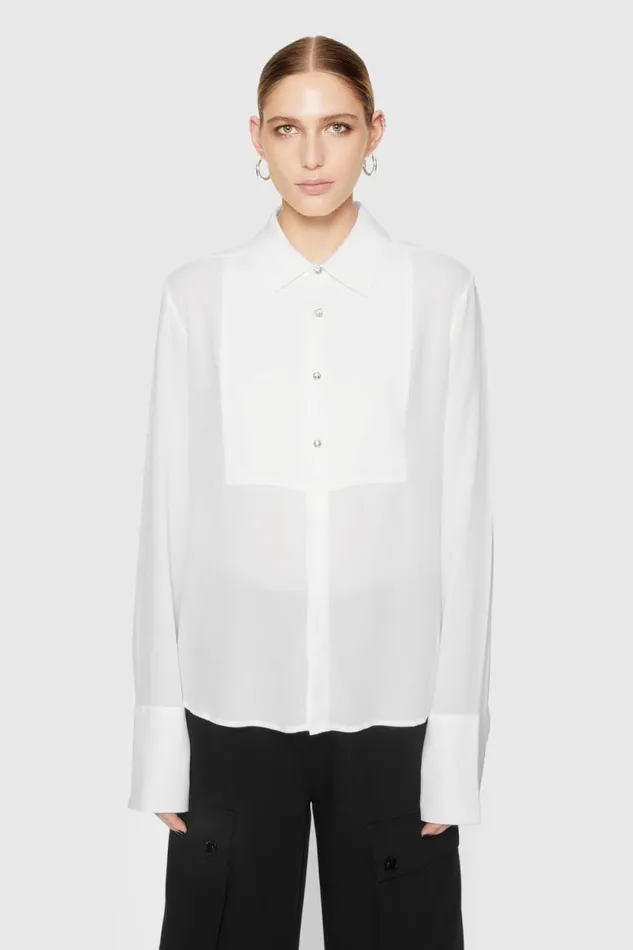 Rebecca Minkoff Tops Ophelia Tie Blouse Bright White 8211 Clothing