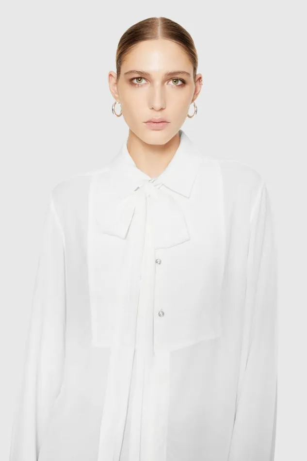 Rebecca Minkoff Tops Ophelia Tie Blouse Bright White 8211 Clothing Rebecca Minkoff Tops Ophelia Tie Blouse Bright White 8211 Clothing