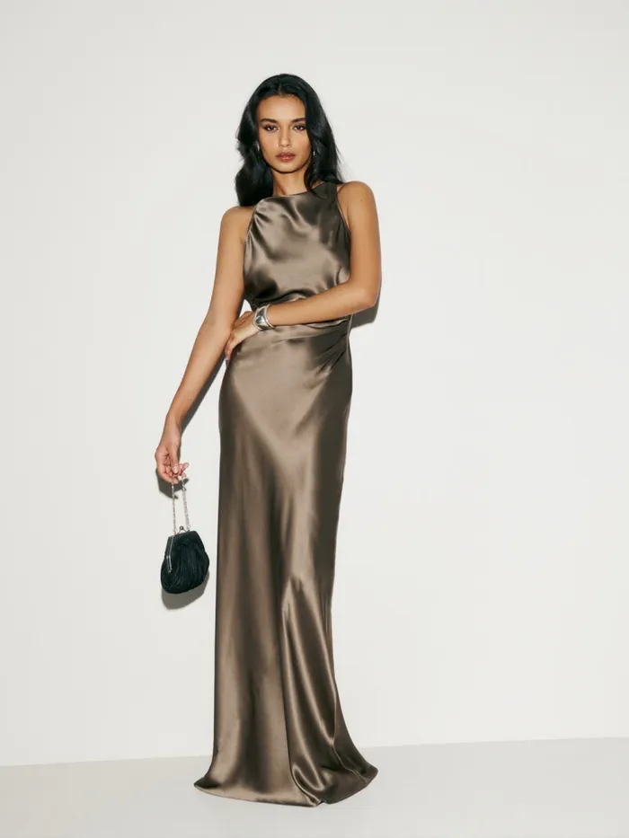 Reformation Dresses Anaiis Silk Dress Morel 8211 Women Reformation Dresses Anaiis Silk Dress Morel 8211 Women