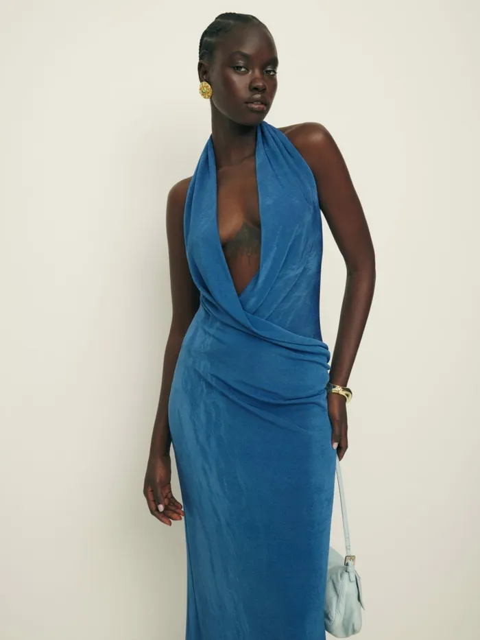 Reformation Dresses Consuela Knit Dress Bluebell 8211 Women