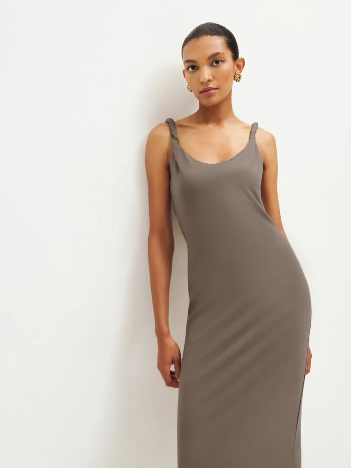 Reformation Dresses Edmund Knit Dress Shitake 8211 Women Reformation Dresses Edmund Knit Dress Shitake 8211 Women