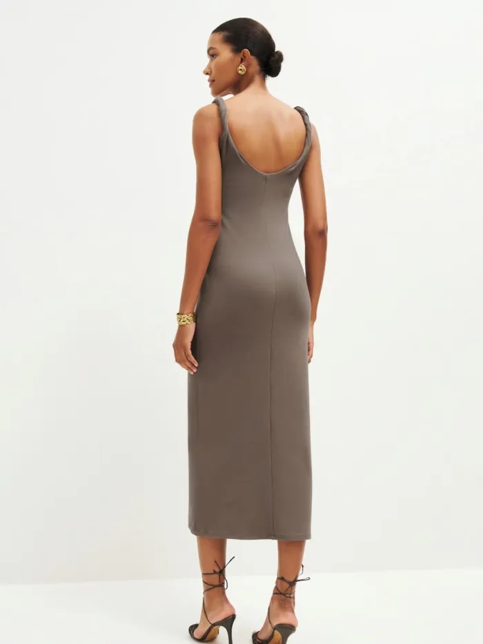 Reformation Dresses Edmund Knit Dress Shitake 8211 Women Reformation Dresses Edmund Knit Dress Shitake 8211 Women
