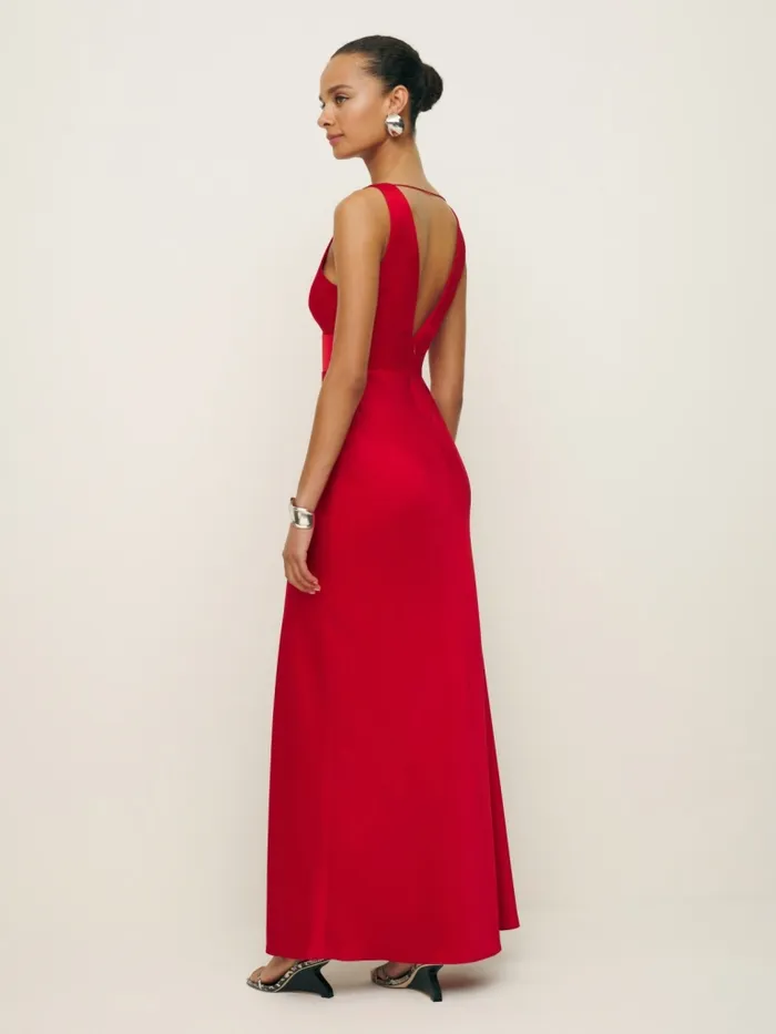 Reformation Dresses Elaina Satin Dress Lipstick 8211 Women Reformation Dresses Elaina Satin Dress Lipstick 8211 Women