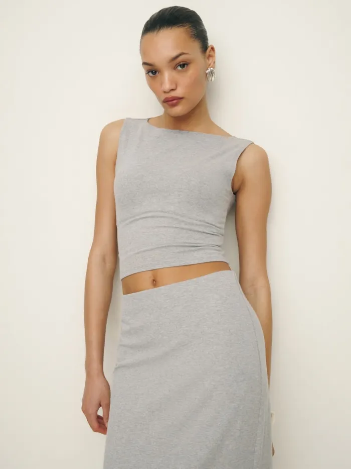 Reformation Dresses Elowen Knit Two Piece Heather Grey 8211 Women Reformation Dresses Elowen Knit Two Piece Heather Grey 8211 Women