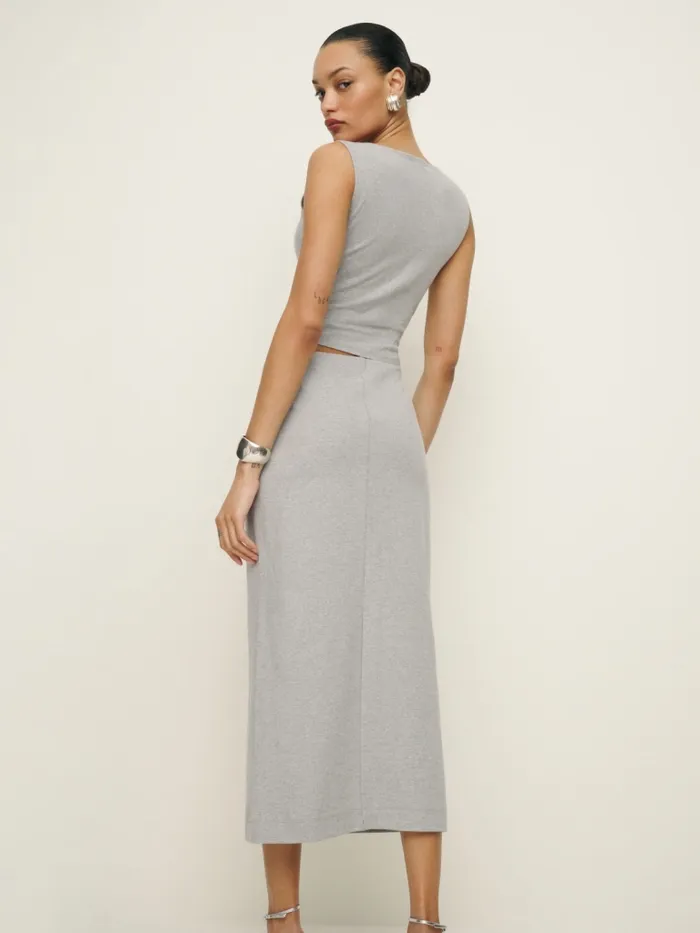 Reformation Dresses Elowen Knit Two Piece Heather Grey 8211 Women Reformation Dresses Elowen Knit Two Piece Heather Grey 8211 Women