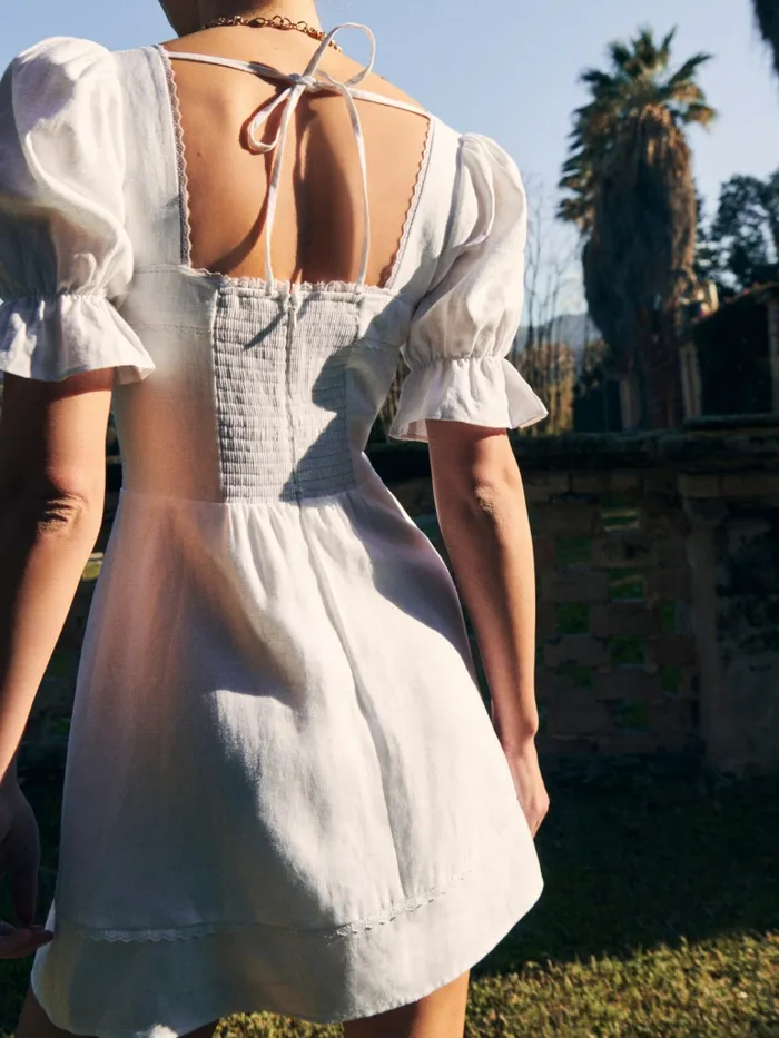 Reformation Dresses Evianna Linen Dress White 8211 Women Reformation Dresses Evianna Linen Dress White 8211 Women