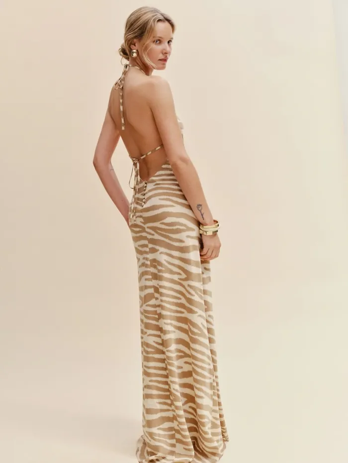 Reformation Dresses Jeany Silk Dress Zebra 8211 Women Reformation Dresses Jeany Silk Dress Zebra 8211 Women