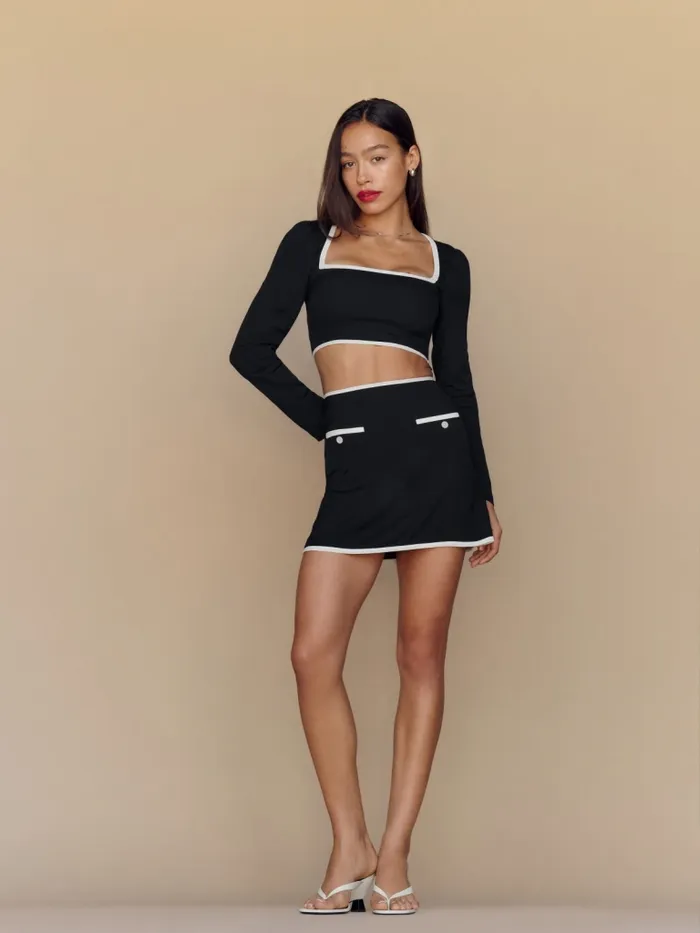 Reformation Dresses Marie Two Piece Blackwhite 8211 Women Reformation Dresses Marie Two Piece Blackwhite 8211 Women